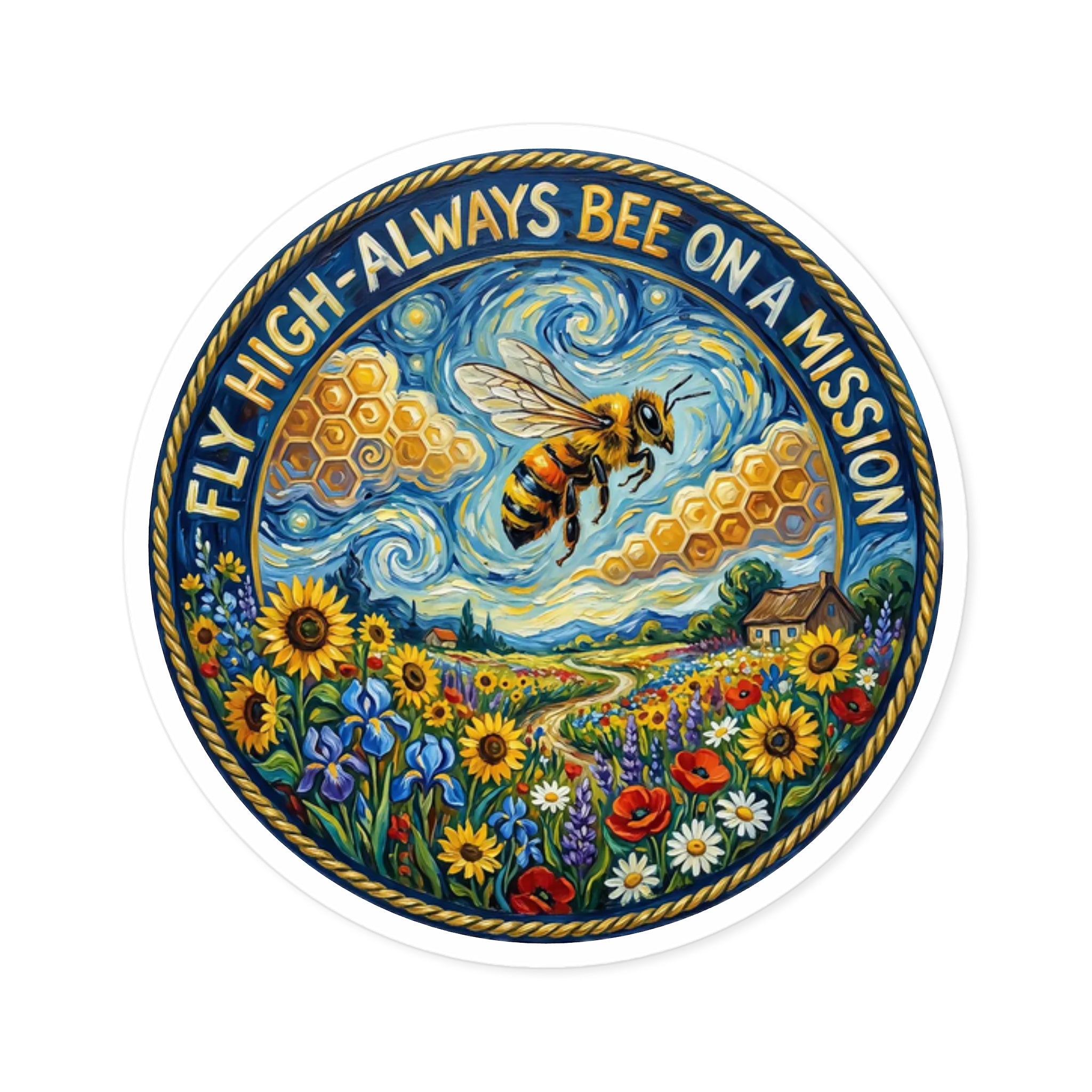 BEE On A Mission Sticker