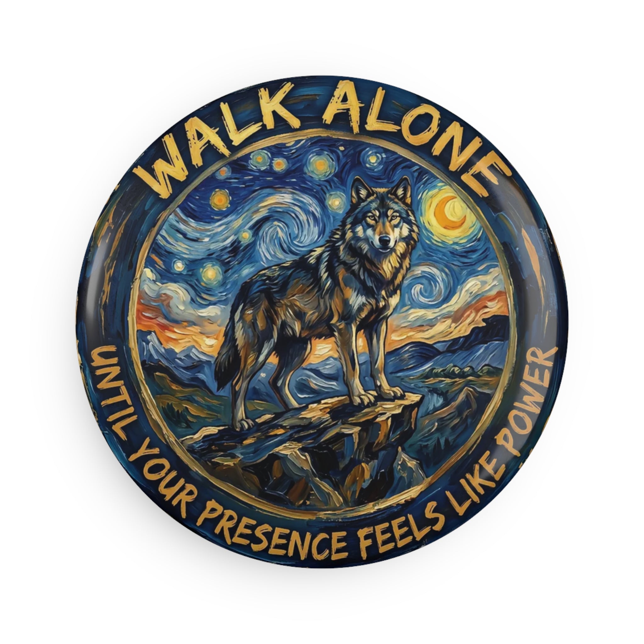 Walk Alone Wolf Magnet