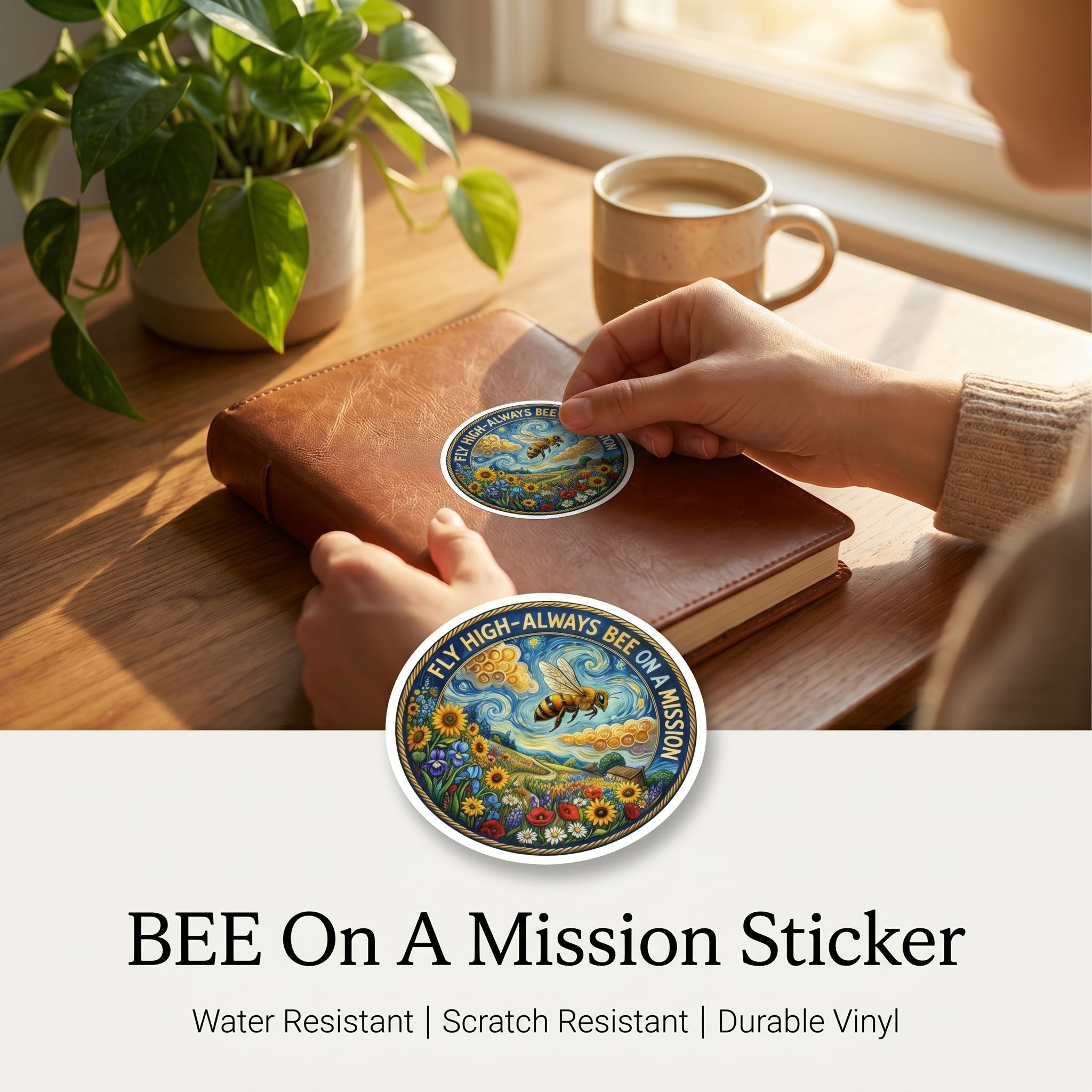 BEE On A Mission Sticker