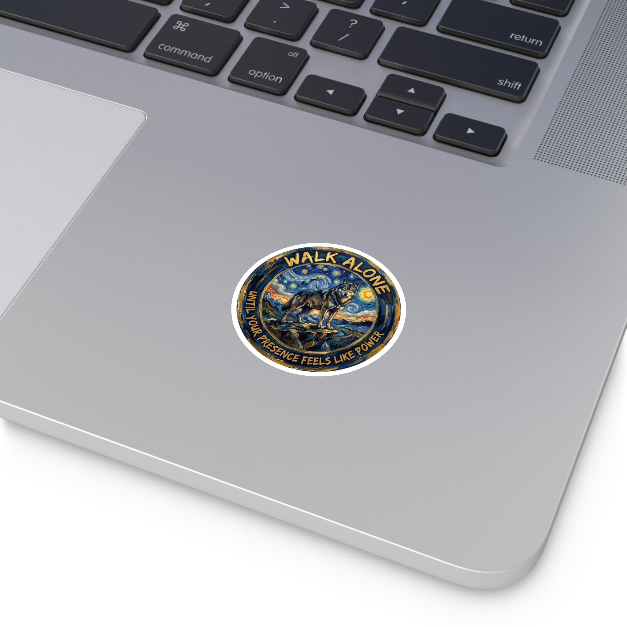 Walk Alone Wolf Sticker