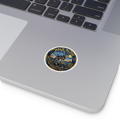 Walk Alone Wolf Sticker