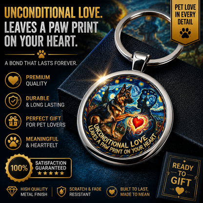 Unconditional Love Dog Keychain