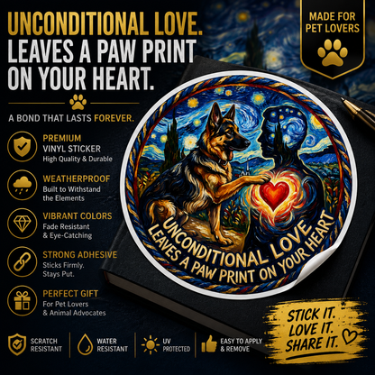 Unconditional Love Dog Sticker
