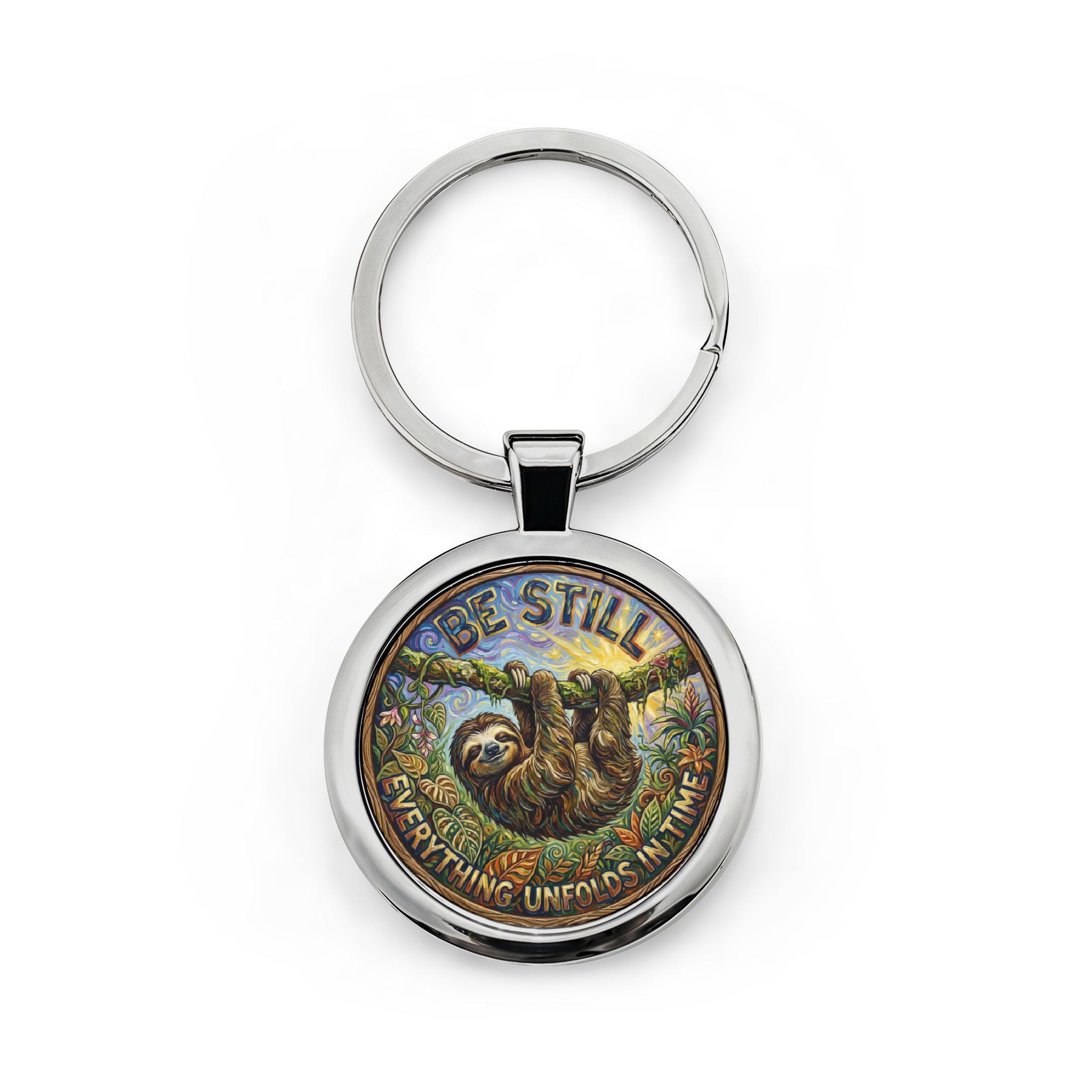 Be Still Sloth Keychain