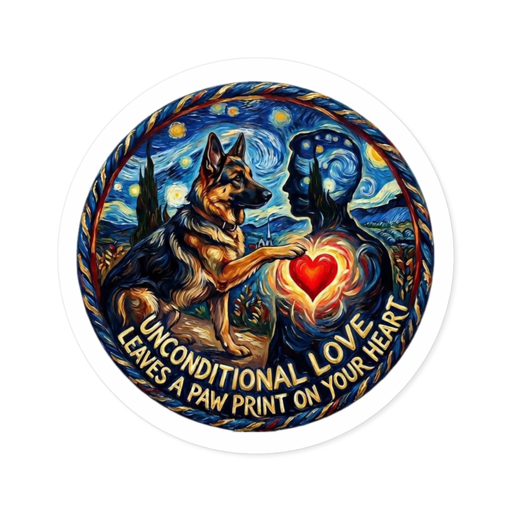 Unconditional Love Dog Sticker