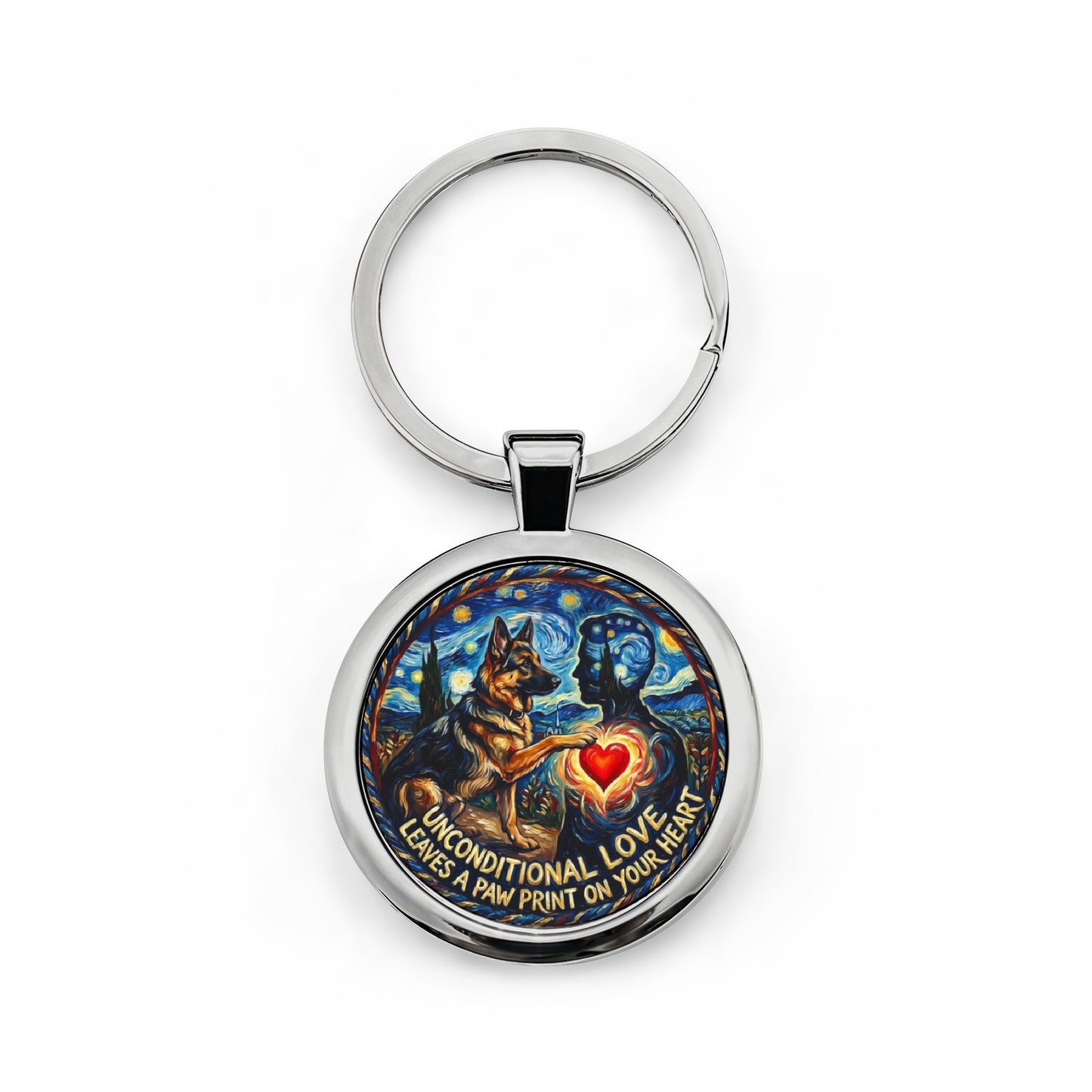 Unconditional Love Dog Keychain