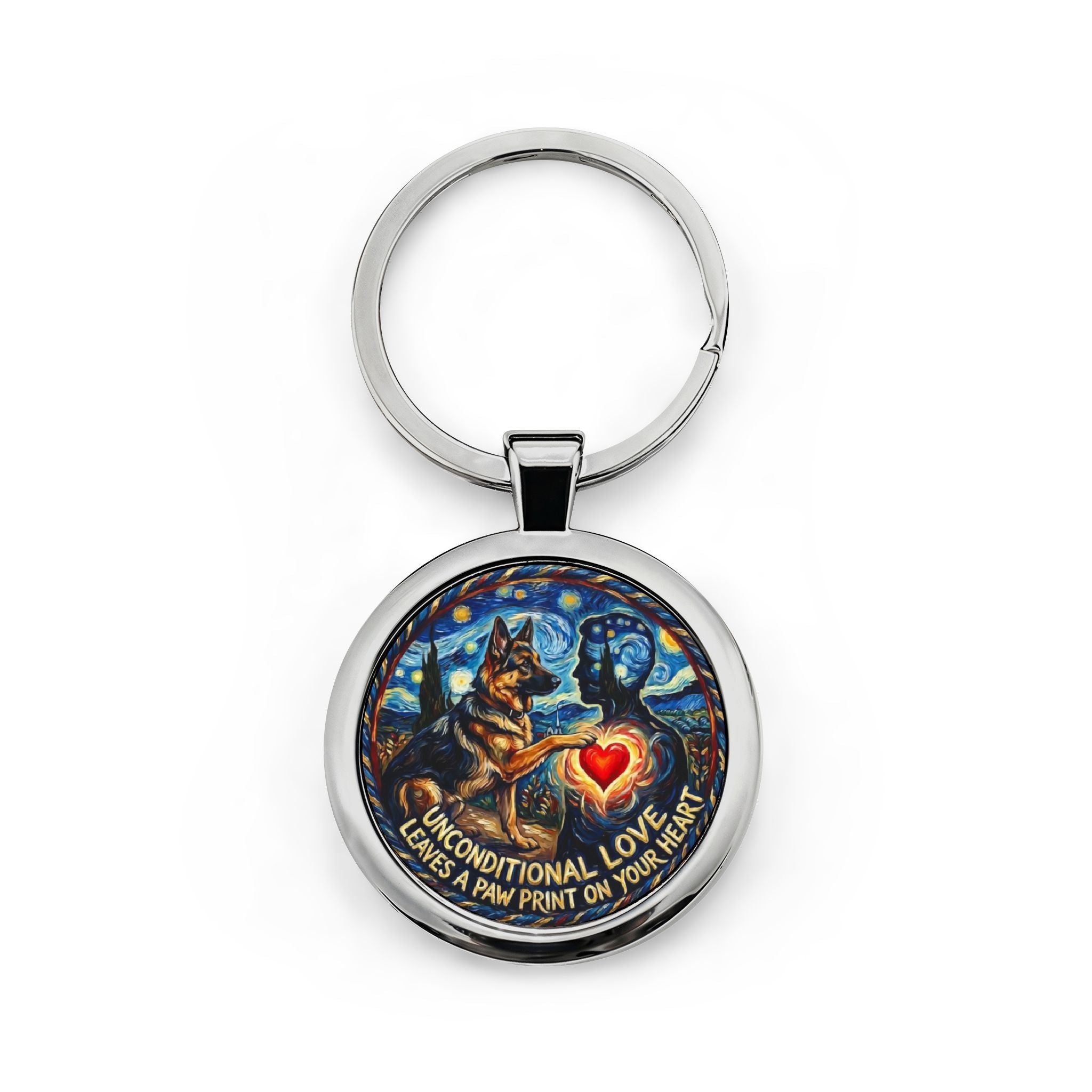 Unconditional Love Dog Keychain