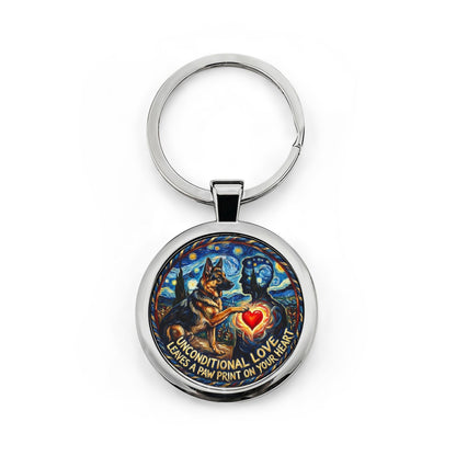 Unconditional Love Dog Keychain