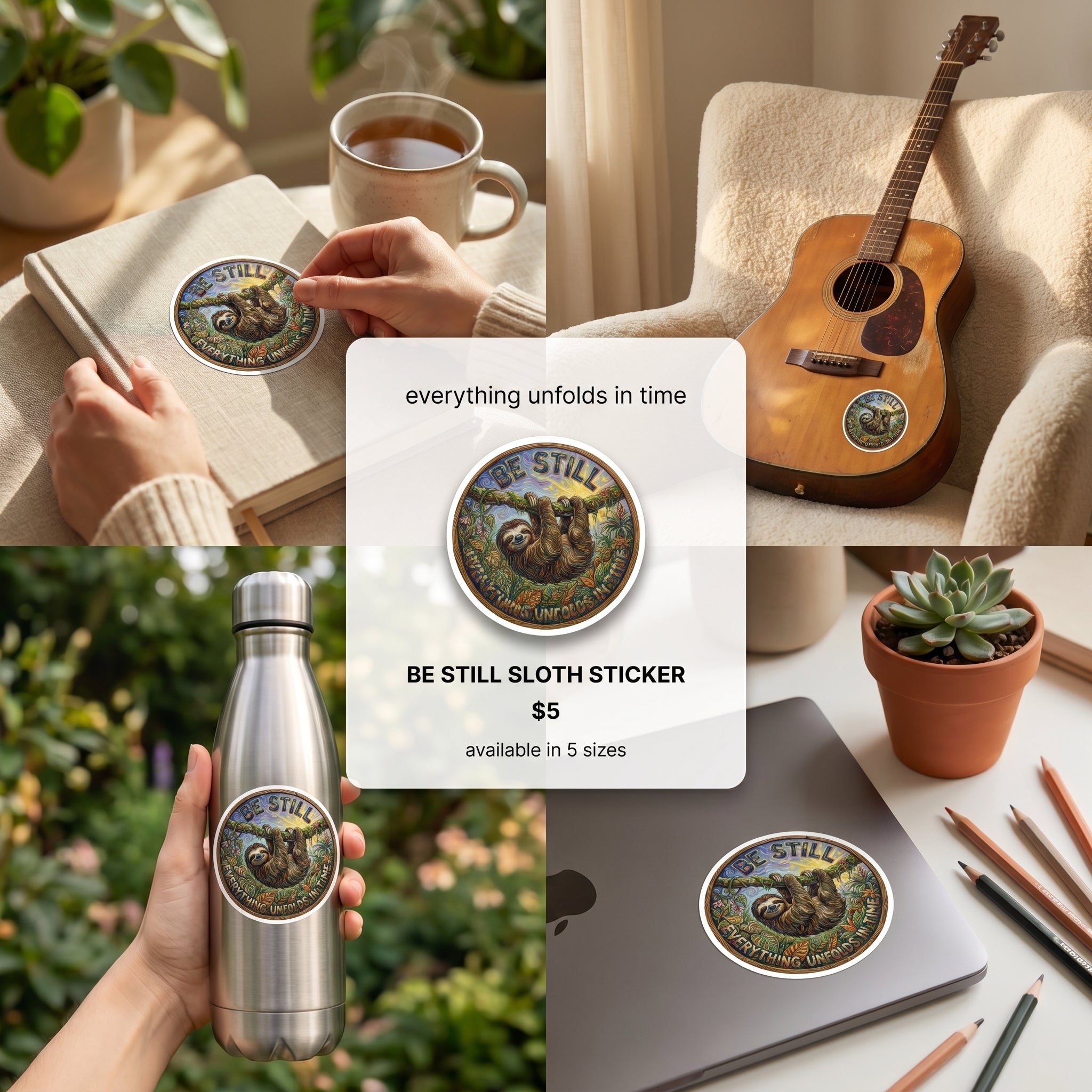 Be Still Sloth Sticker
