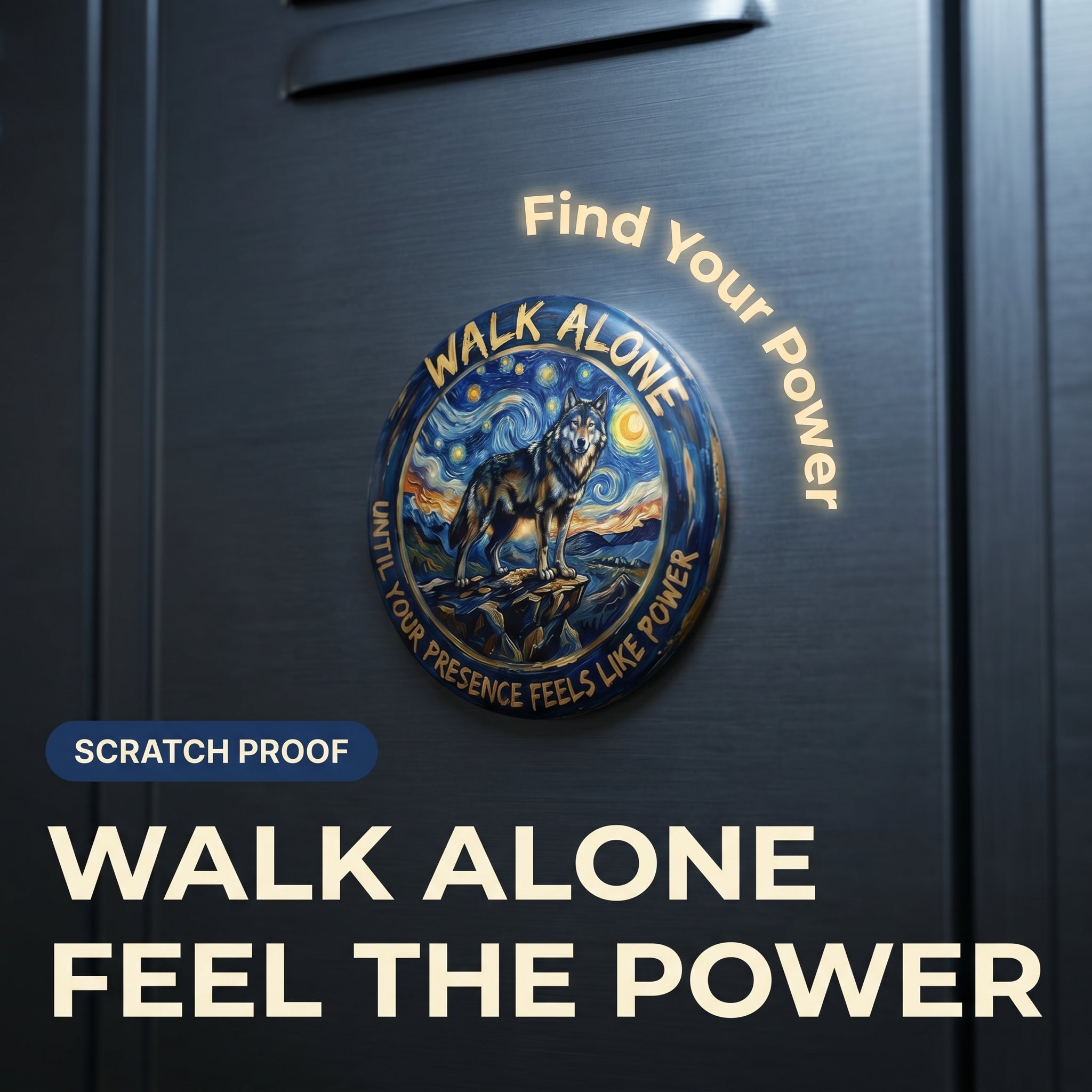 Walk Alone Wolf Magnet