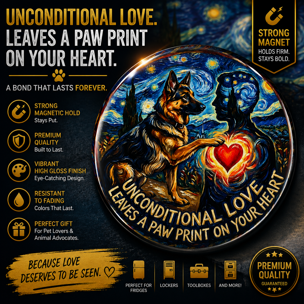 Unconditional Love Dog Magnet
