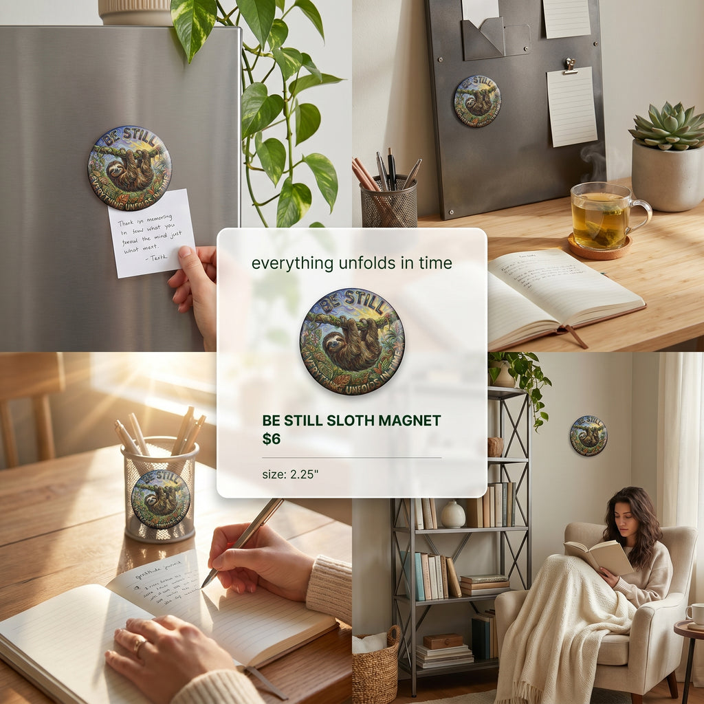 Be Still Sloth Magnet