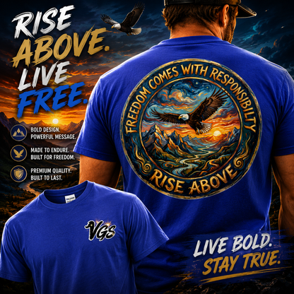 Rise Above – Eagle Graphic T-Shirt