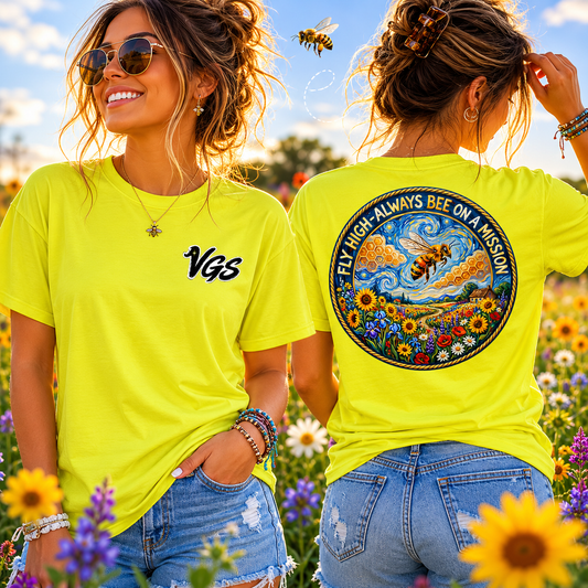 Always BEE On a Mission – Bee Graphic T-Shirt