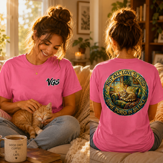 Purrs in Silence – Kitten Graphic T-Shirt